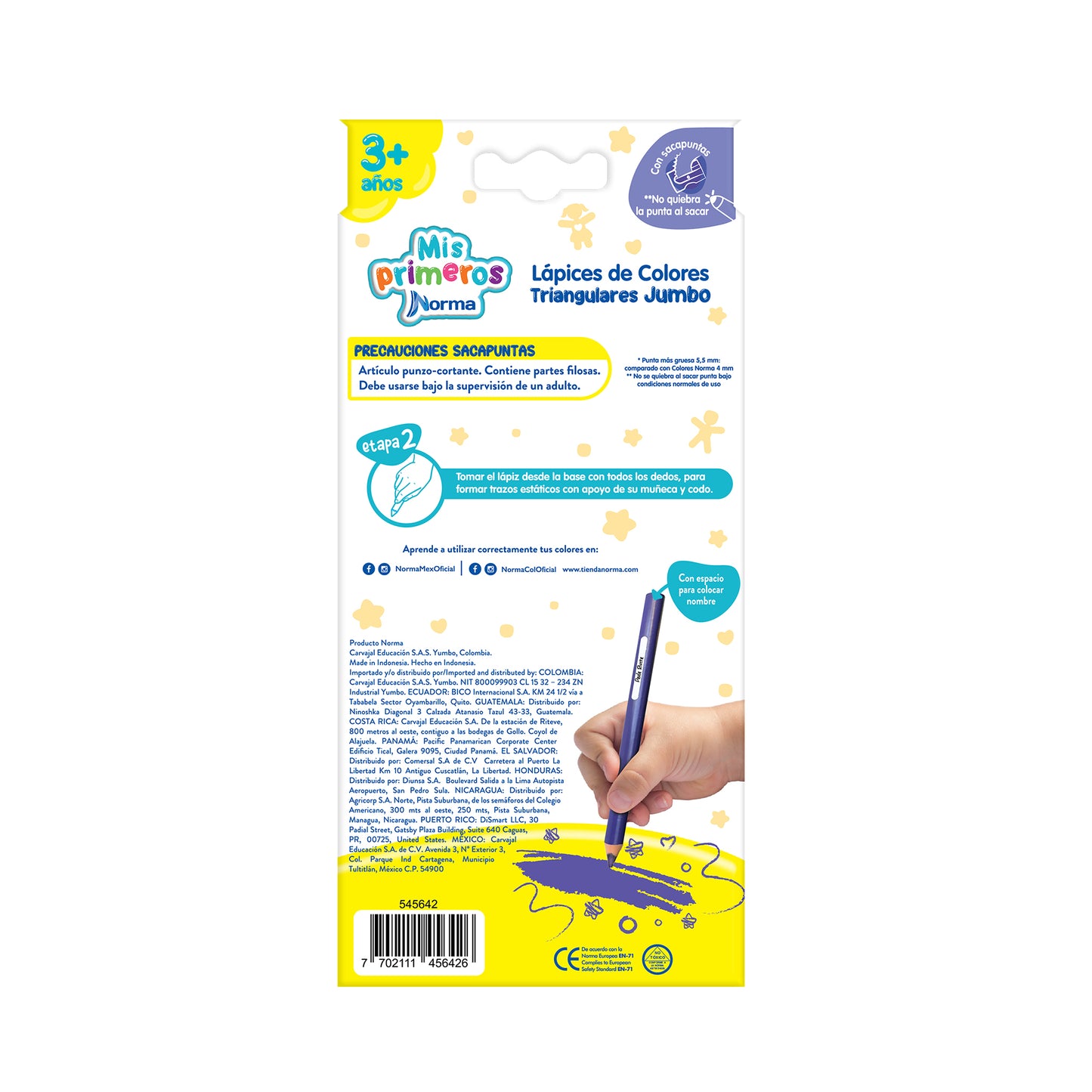 Lápices de colores triangulares gigantes Norma