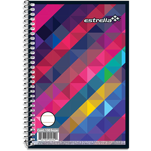 Libreta 1/8 con espíral Estrella