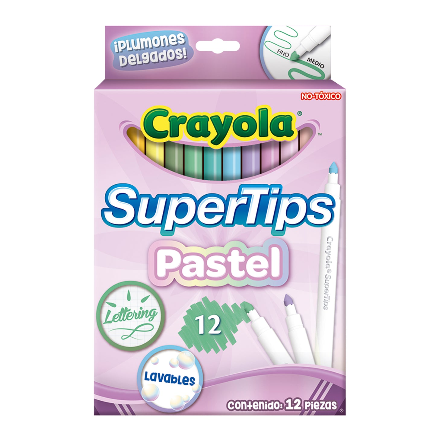 Plumón supertips pastel Crayola