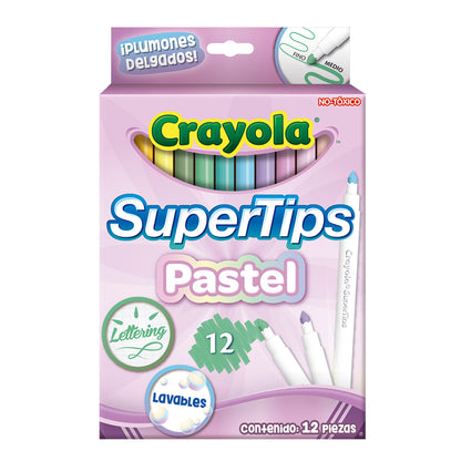 Plumón supertips pastel Crayola