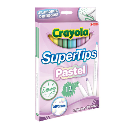 Plumón supertips pastel Crayola