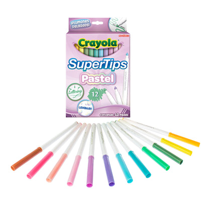 Plumón supertips pastel Crayola