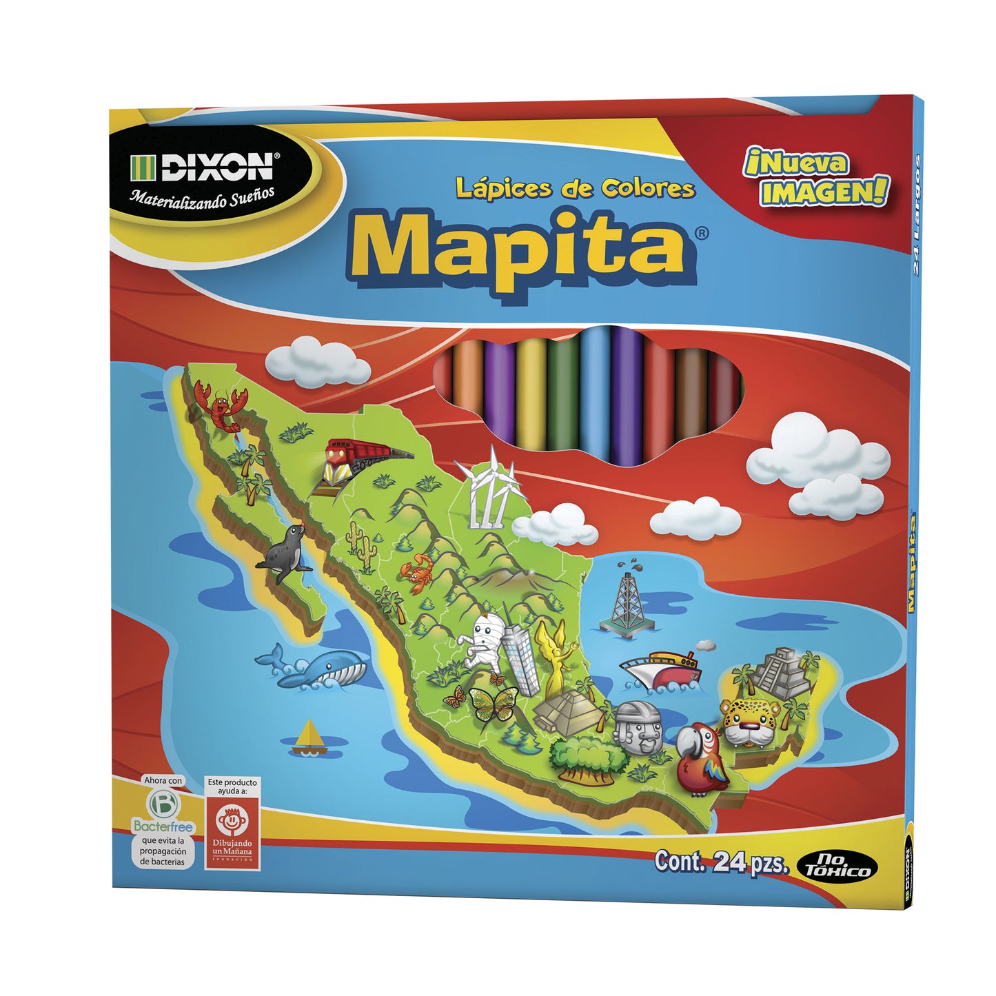 Lápices de colores largos Mapita