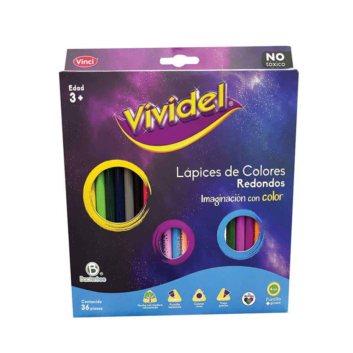 Lápices de colores largos Vividel