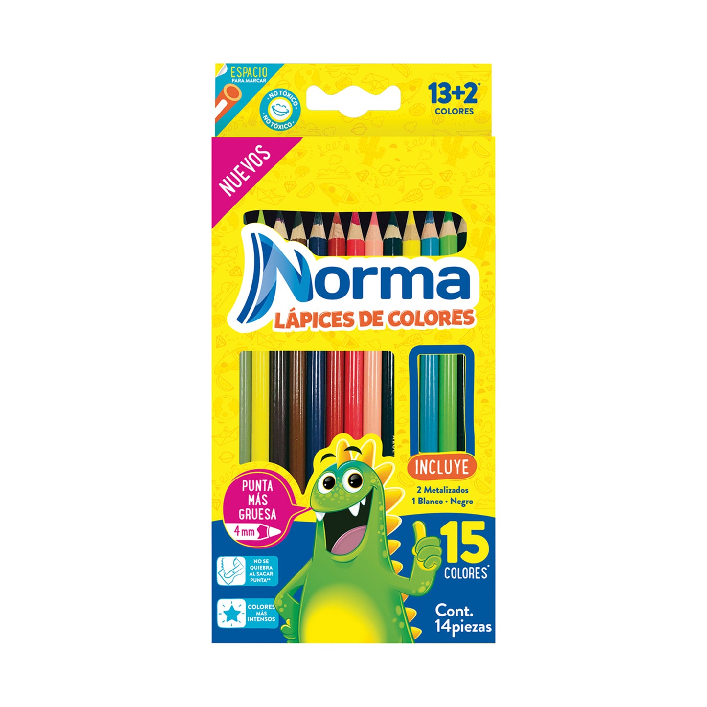 Lápices de colores Norma 12+2