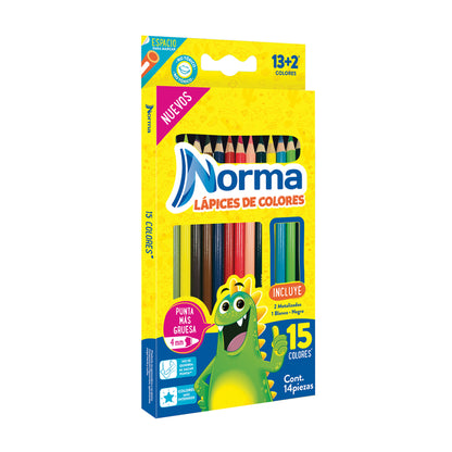 Lápices de colores Norma 12+2