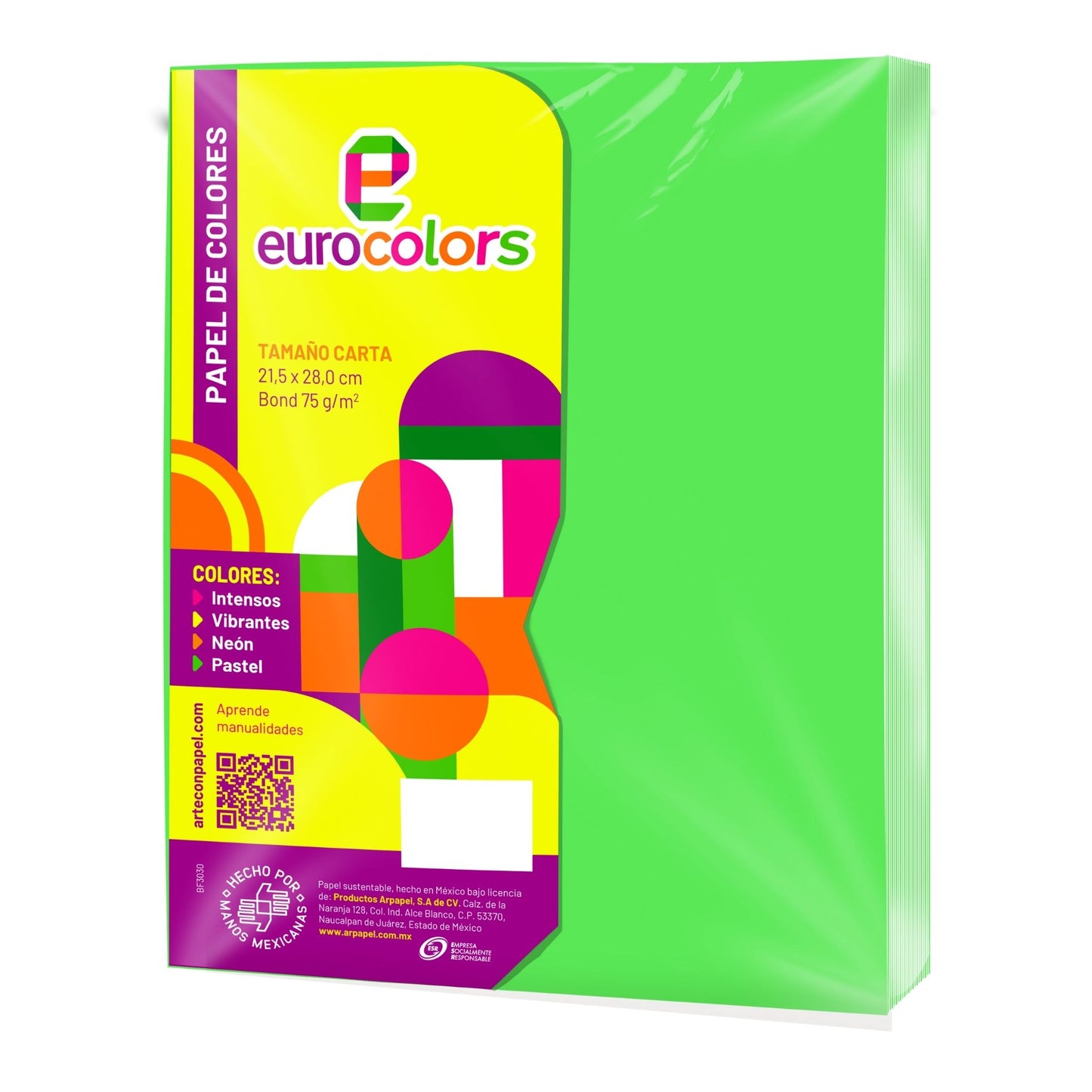 Hojas de colores neón Eurocolors