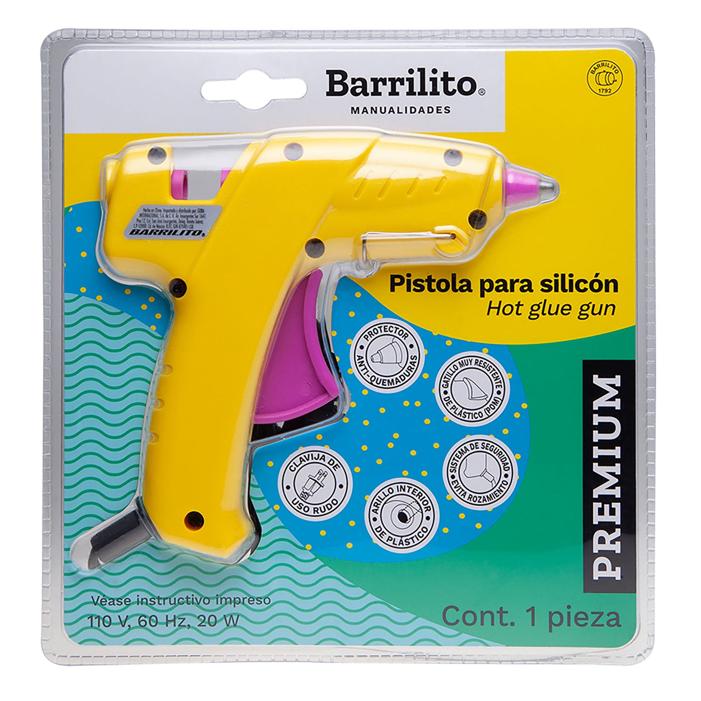 Pistola para silicón premium barrilito