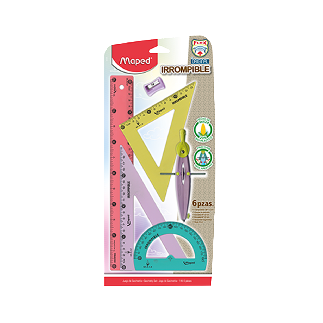 Equipo de geometría (Irrompible/Maíz) Maped