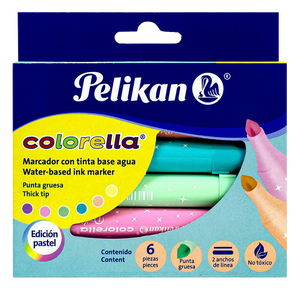 Marcador Pastel Pelikan Colorella 6 Piezas
